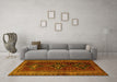 Machine Washable Persian Yellow Traditional Rug in a Living Room, wshtr2861yw