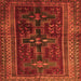 Serging Thickness of Persian Orange Traditional Rug, tr2861org