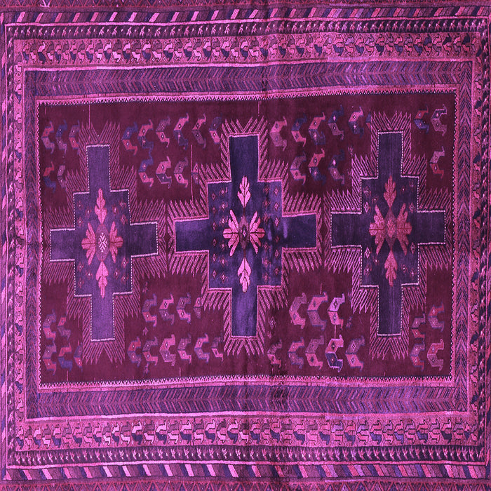 Square Persian Purple Traditional Rug, tr2861pur