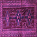 Square Persian Purple Traditional Rug, tr2861pur
