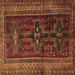 Square Machine Washable Persian Brown Traditional Rug, wshtr2861brn