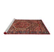 Sideview of Machine Washable Traditional Rust Pink Rug, wshtr2862