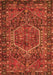 Serging Thickness of Machine Washable Persian Orange Traditional Area Rugs, wshtr2862org