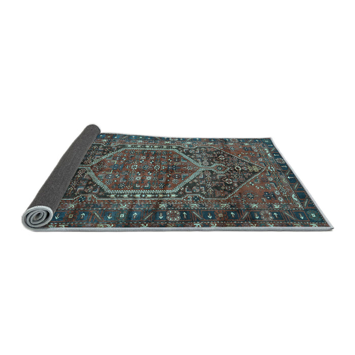 Sideview of Persian Light Blue Traditional Rug, tr2862lblu