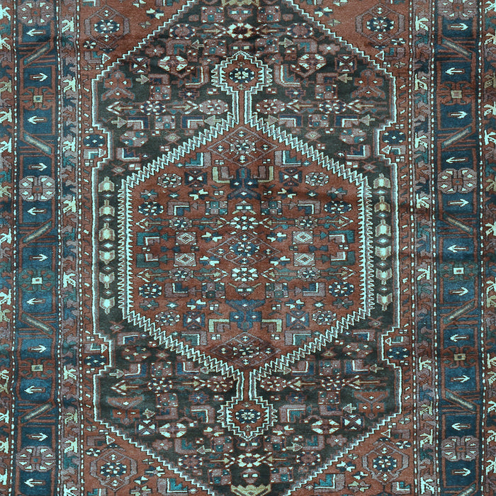 Machine Washable Persian Light Blue Traditional Rug, wshtr2862lblu