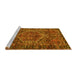 Sideview of Machine Washable Persian Yellow Traditional Rug, wshtr2862yw