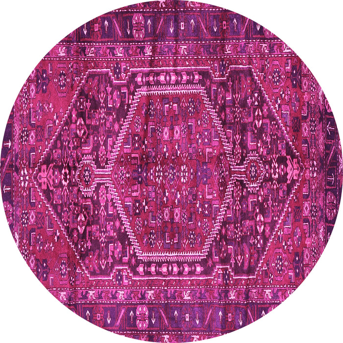 Round Persian Pink Traditional Rug, tr2862pnk