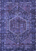 Machine Washable Persian Blue Traditional Rug, wshtr2862blu