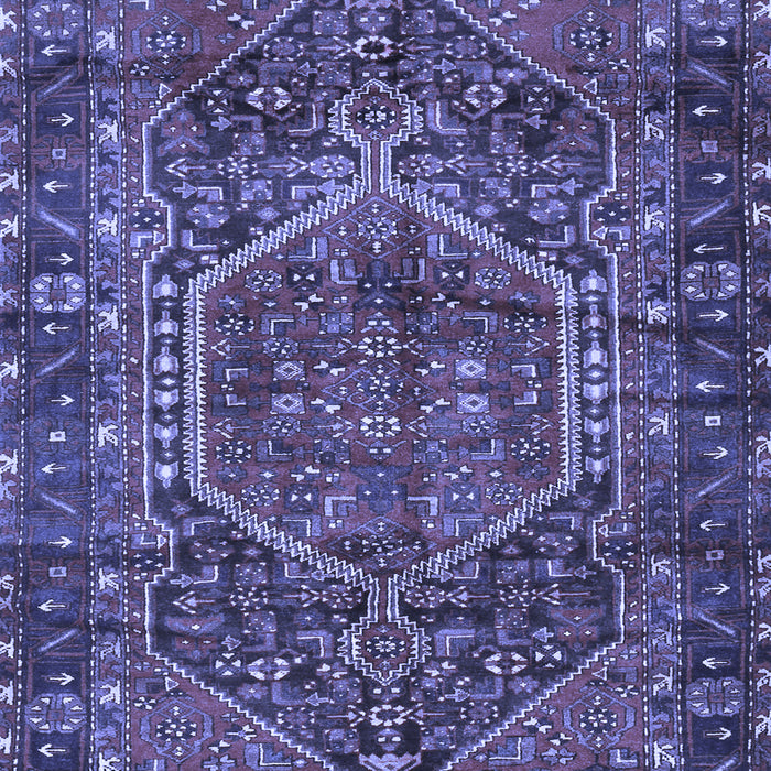 Machine Washable Persian Blue Traditional Rug, wshtr2862blu