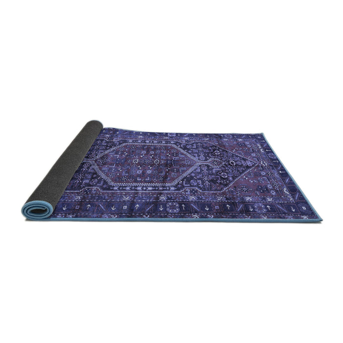 Sideview of Persian Blue Traditional Rug, tr2862blu