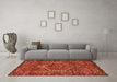 Machine Washable Persian Orange Traditional Area Rugs in a Living Room, wshtr2862org