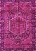 Machine Washable Persian Pink Traditional Rug, wshtr2862pnk