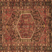 Square Persian Brown Traditional Rug, tr2862brn