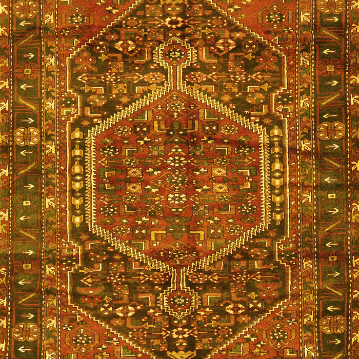 Machine Washable Persian Yellow Traditional Rug, wshtr2862yw