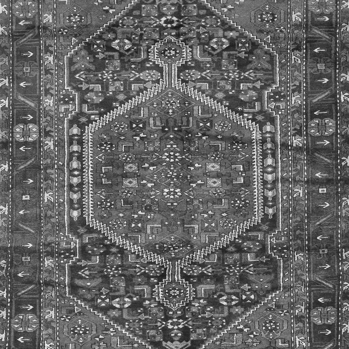 Serging Thickness of Machine Washable Persian Gray Traditional Rug, wshtr2862gry