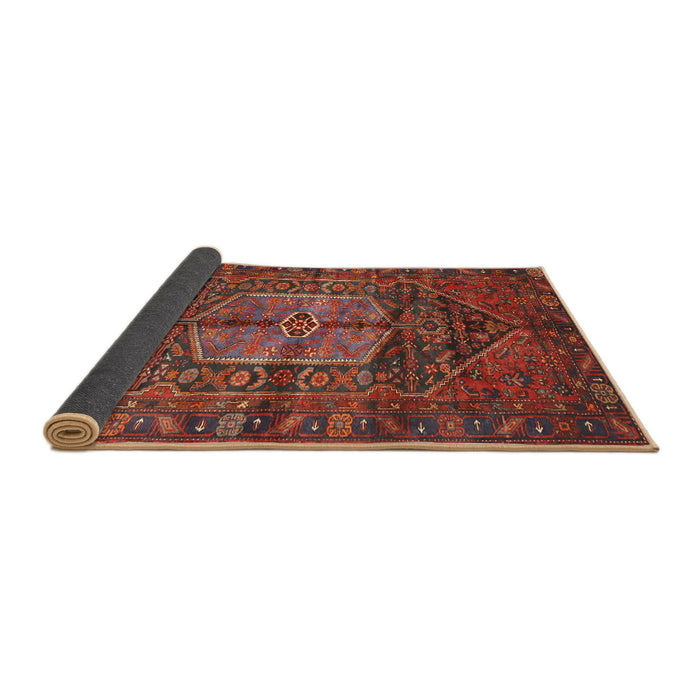 Sideview of Traditional Sienna Brown Persian Rug, tr2863