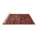 Sideview of Machine Washable Traditional Sienna Brown Rug, wshtr2863