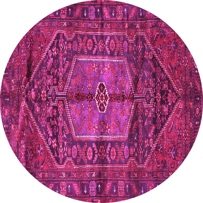 Round Persian Pink Traditional Rug, tr2863pnk