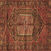 Square Persian Brown Traditional Rug, tr2863brn