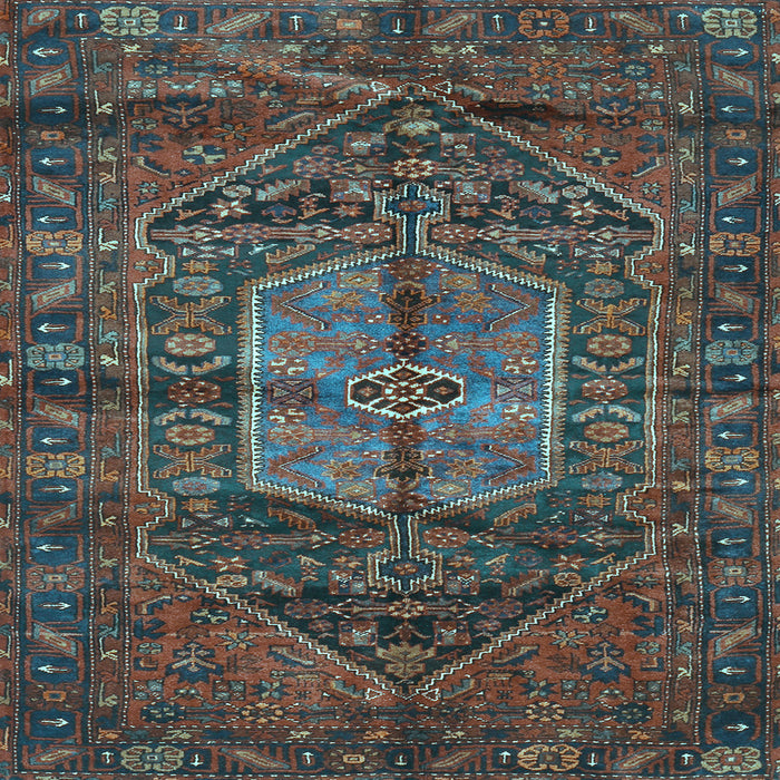 Square Persian Light Blue Traditional Rug, tr2863lblu