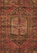 Machine Washable Persian Brown Traditional Rug, wshtr2863brn