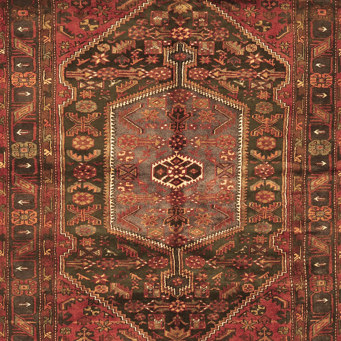 Machine Washable Persian Brown Traditional Rug, wshtr2863brn