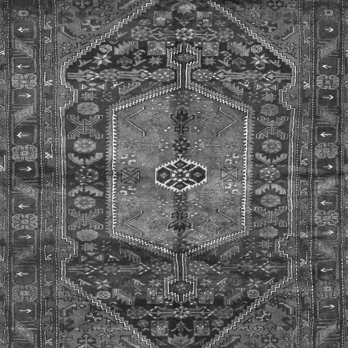 Serging Thickness of Machine Washable Persian Gray Traditional Rug, wshtr2863gry