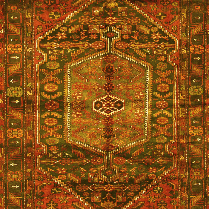 Machine Washable Persian Yellow Traditional Rug, wshtr2863yw