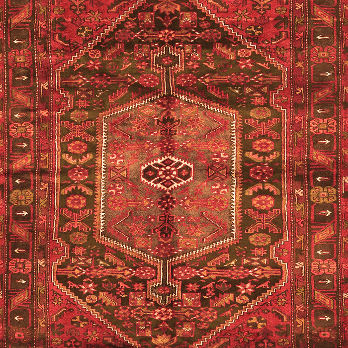 Serging Thickness of Machine Washable Persian Orange Traditional Area Rugs, wshtr2863org