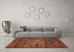 Machine Washable Persian Brown Traditional Rug in a Living Room,, wshtr2863brn