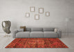 Machine Washable Persian Orange Traditional Area Rugs in a Living Room, wshtr2863org