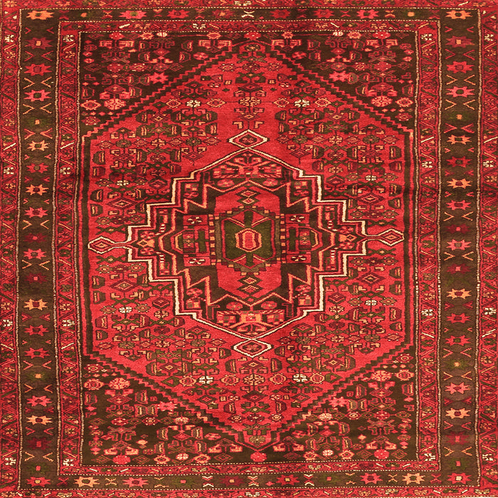 Serging Thickness of Persian Orange Traditional Rug, tr2864org