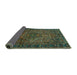 Sideview of Persian Turquoise Traditional Rug, tr2864turq
