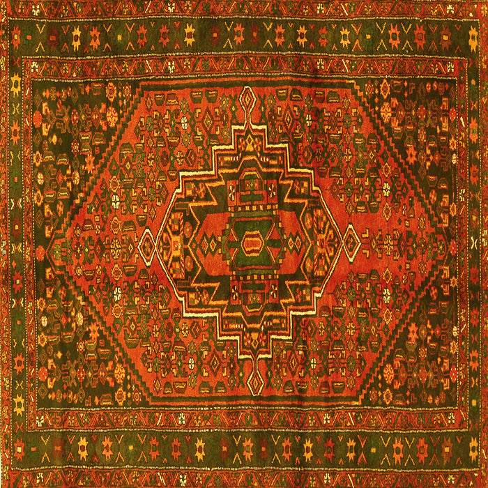 Square Persian Yellow Traditional Rug, tr2864yw