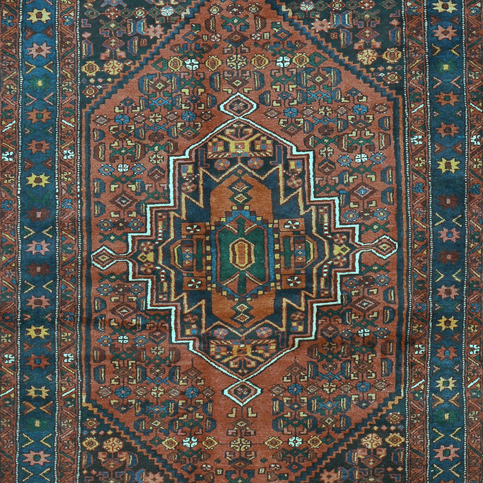 Machine Washable Persian Light Blue Traditional Rug, wshtr2864lblu