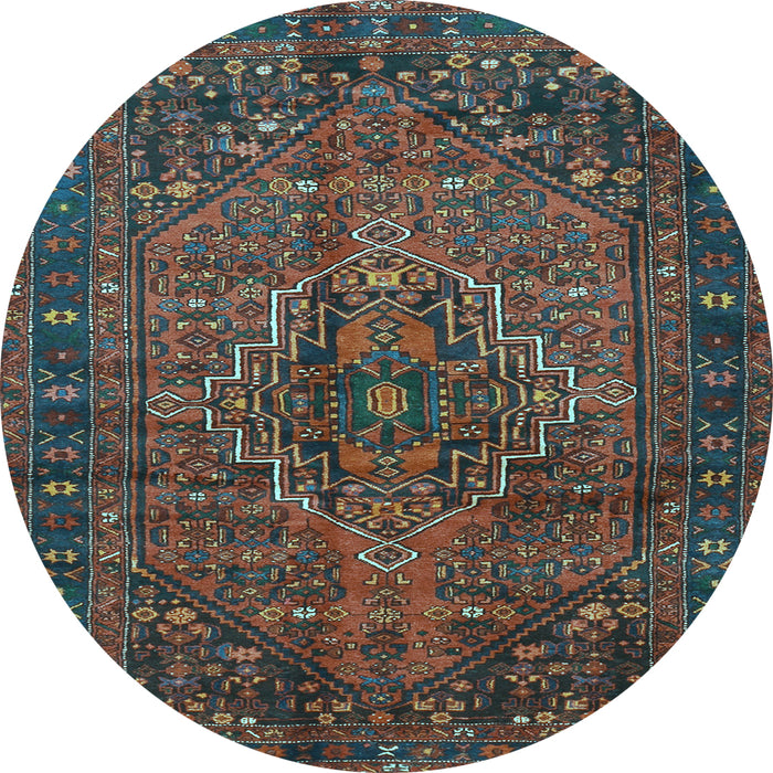 Round Persian Light Blue Traditional Rug, tr2864lblu