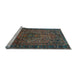 Sideview of Machine Washable Persian Light Blue Traditional Rug, wshtr2864lblu