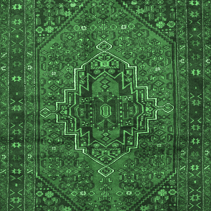 Machine Washable Persian Emerald Green Traditional Area Rugs, wshtr2864emgrn