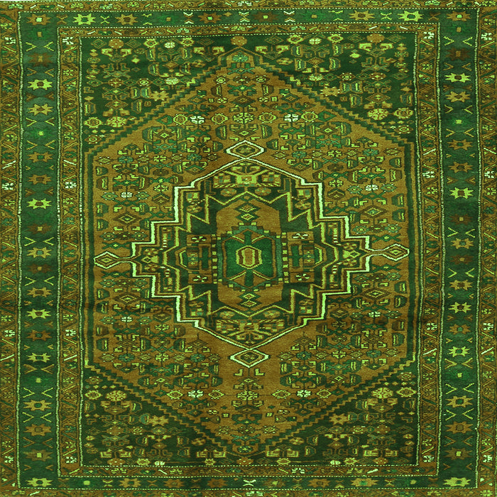 Serging Thickness of Persian Green Traditional Rug, tr2864grn