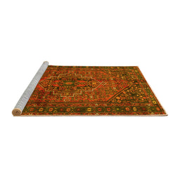 Sideview of Machine Washable Persian Yellow Traditional Rug, wshtr2864yw