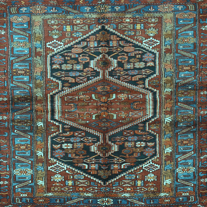Square Persian Light Blue Traditional Rug, tr2865lblu