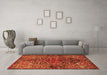 Machine Washable Persian Orange Traditional Area Rugs in a Living Room, wshtr2865org