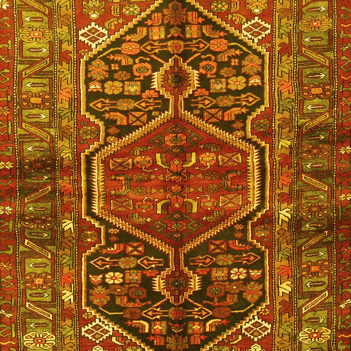 Machine Washable Persian Yellow Traditional Rug, wshtr2865yw