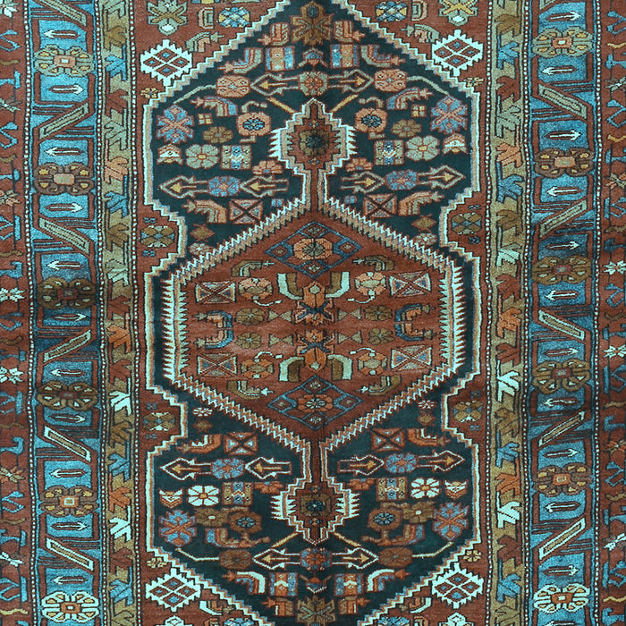 Machine Washable Persian Light Blue Traditional Rug, wshtr2865lblu