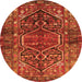 Machine Washable Persian Orange Traditional Area Rugs, wshtr2865org