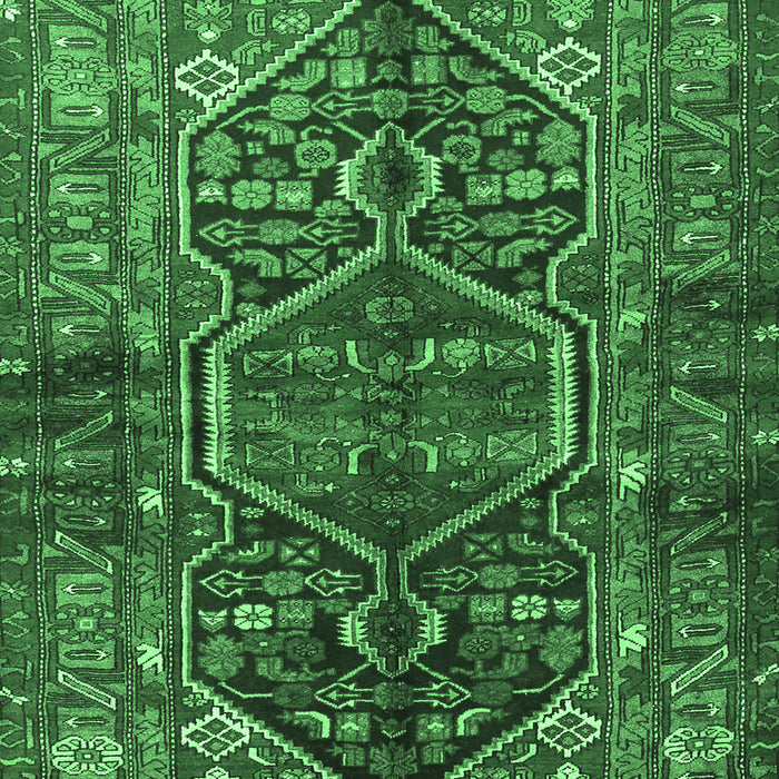 Machine Washable Persian Emerald Green Traditional Area Rugs, wshtr2865emgrn