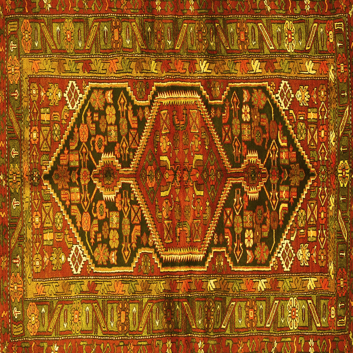 Square Persian Yellow Traditional Rug, tr2865yw