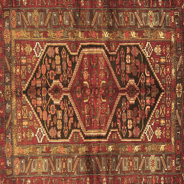 Square Machine Washable Persian Brown Traditional Rug, wshtr2865brn