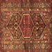 Square Machine Washable Persian Brown Traditional Rug, wshtr2865brn