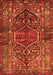 Serging Thickness of Machine Washable Persian Orange Traditional Area Rugs, wshtr2865org